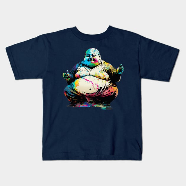 Phat Buddha Kids T-Shirt by apsi